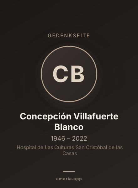 Gedenkportrait von Concepción Villafuerte Blanco
