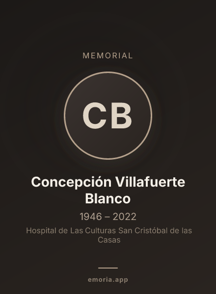 Memorial portrait of Concepción Villafuerte Blanco