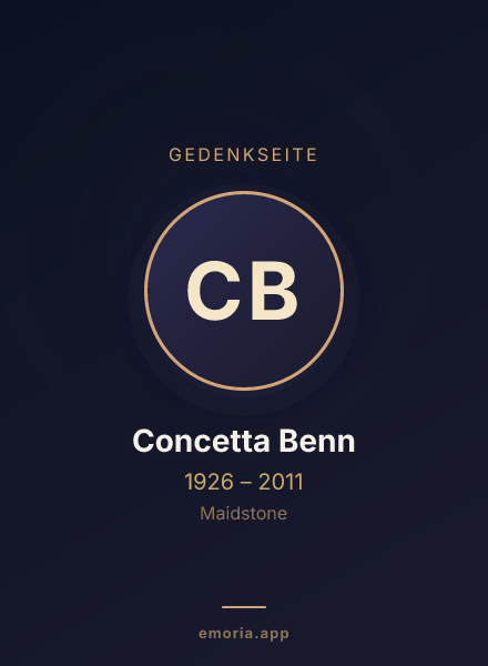 Gedenkportrait von Concetta Benn
