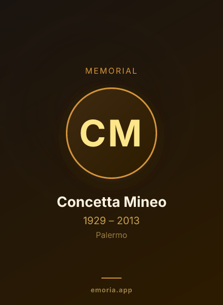 Memorial portrait of Concetta Mineo