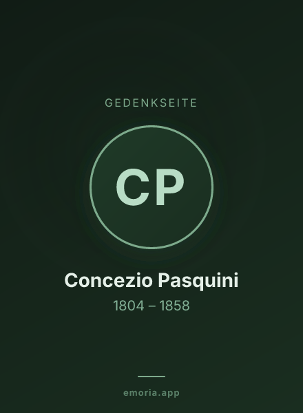 Gedenkportrait von Concezio Pasquini