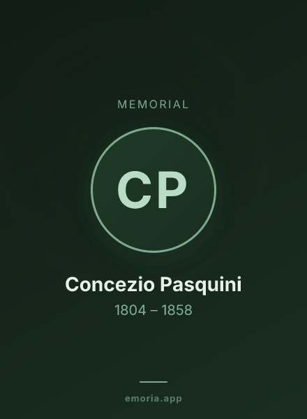 Memorial portrait of Concezio Pasquini