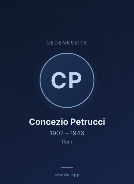 Gedenkportrait von Concezio Petrucci