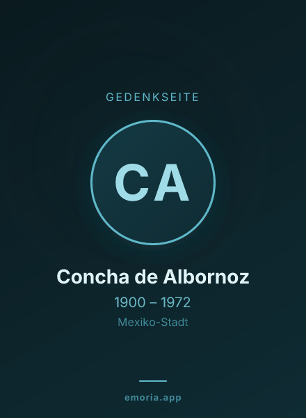 Gedenkportrait von Concha de Albornoz
