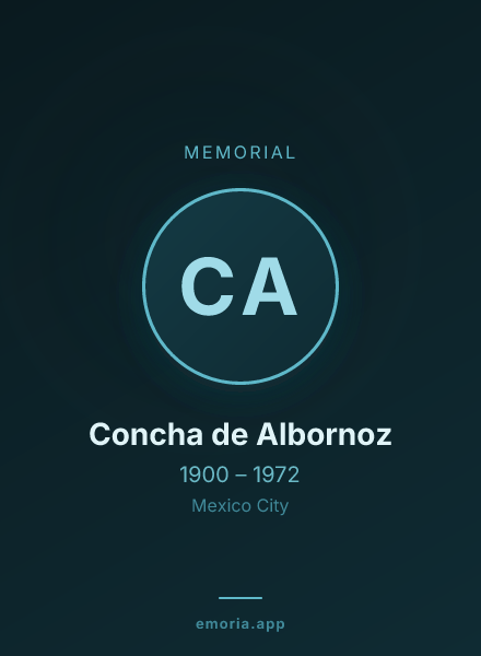 Memorial portrait of Concha de Albornoz