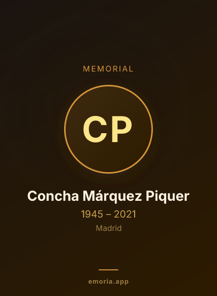Memorial portrait of Concha Márquez Piquer
