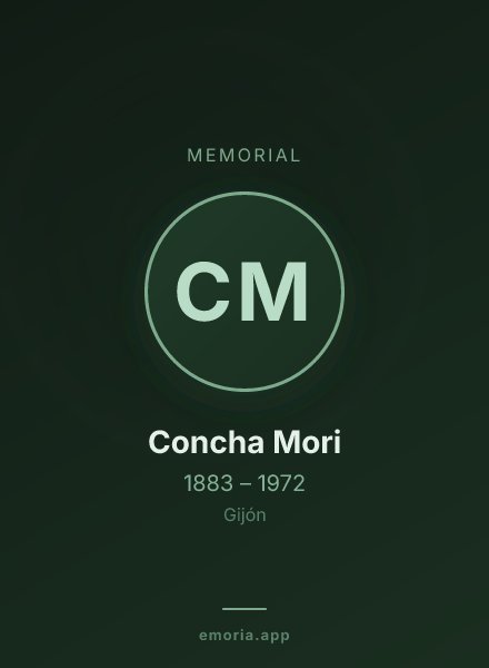 Memorial portrait of Concha Mori