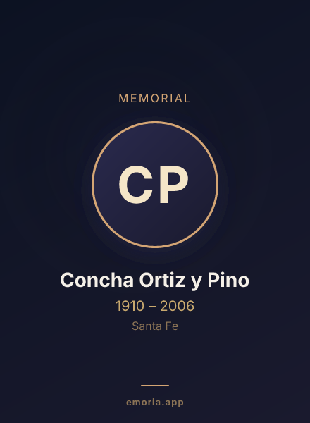 Memorial portrait of Concha Ortiz y Pino