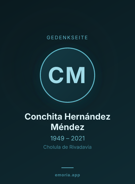 Gedenkportrait von Conchita Hernández Méndez