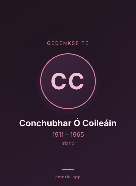 Gedenkportrait von Conchubhar Ó Coileáin