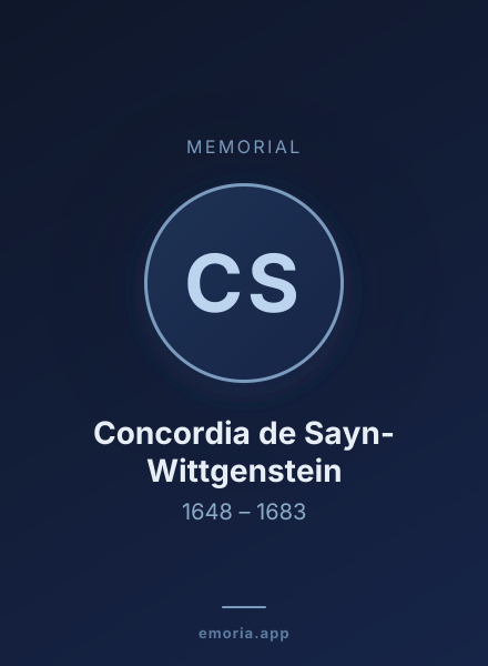 Memorial portrait of Concordia de Sayn-Wittgenstein