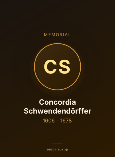 Memorial portrait of Concordia Schwendendörffer