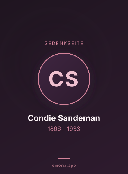 Gedenkportrait von Condie Sandeman