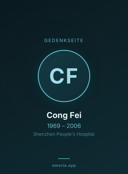 Gedenkportrait von Cong Fei