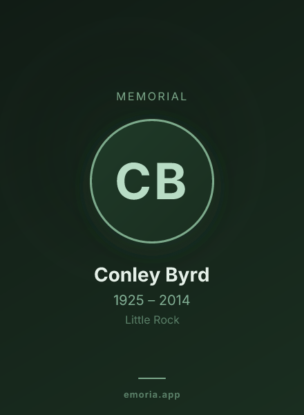 Memorial portrait of Conley Byrd
