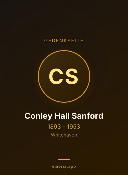 Gedenkportrait von Conley Hall Sanford