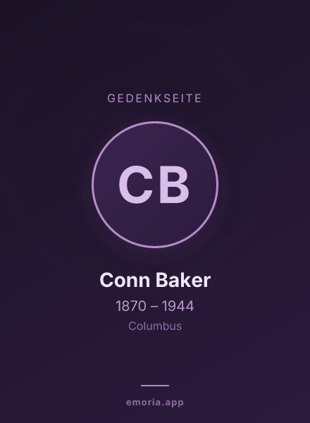 Gedenkportrait von Conn Baker