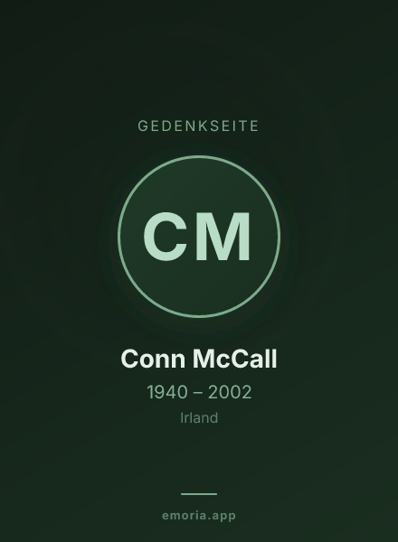 Gedenkportrait von Conn McCall