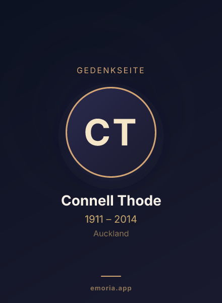 Gedenkportrait von Connell Thode