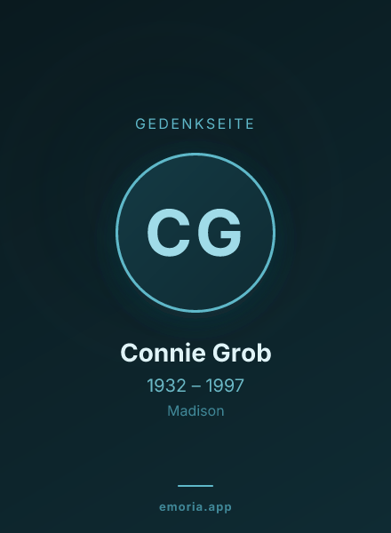 Gedenkportrait von Connie Grob