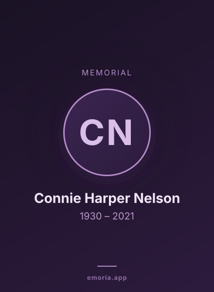 Memorial portrait of Connie Harper Nelson