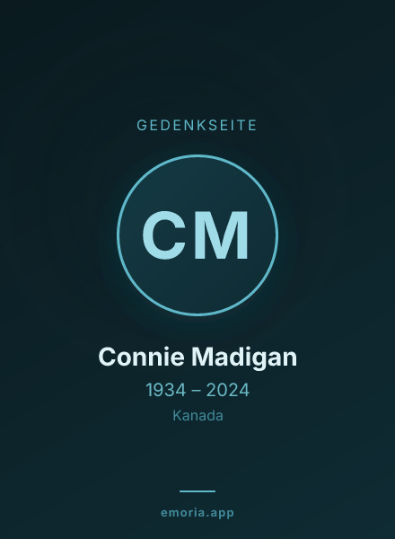 Gedenkportrait von Connie Madigan