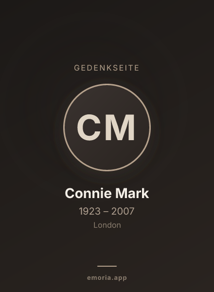Gedenkportrait von Connie Mark