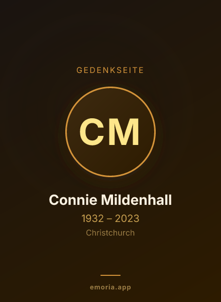Gedenkportrait von Connie Mildenhall