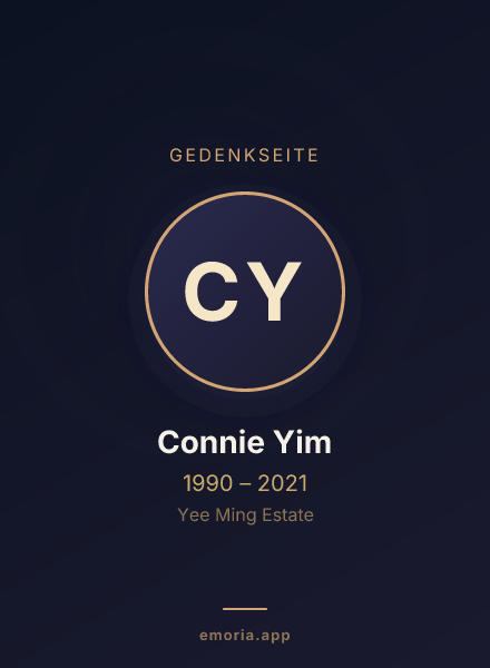 Gedenkportrait von Connie Yim
