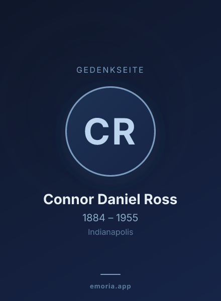 Gedenkportrait von Connor Daniel Ross