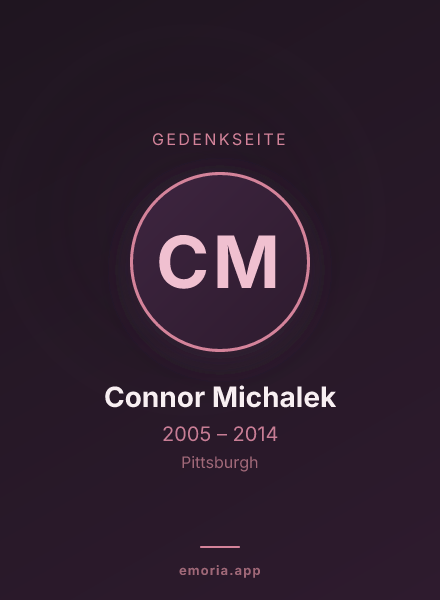 Gedenkportrait von Connor Michalek