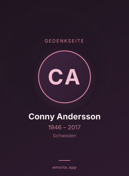 Gedenkportrait von Conny Andersson