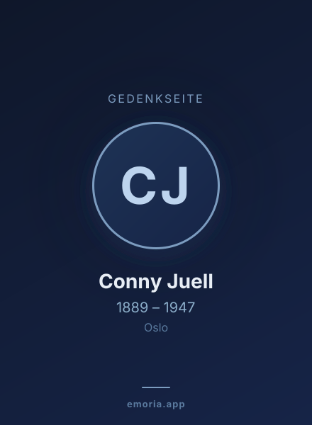Gedenkportrait von Conny Juell