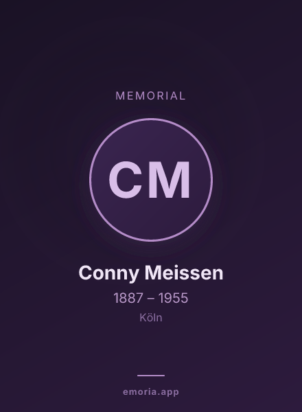 Memorial portrait of Conny Meissen