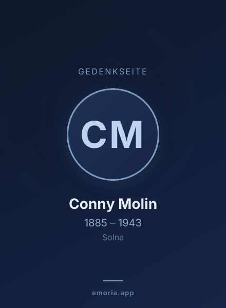 Gedenkportrait von Conny Molin