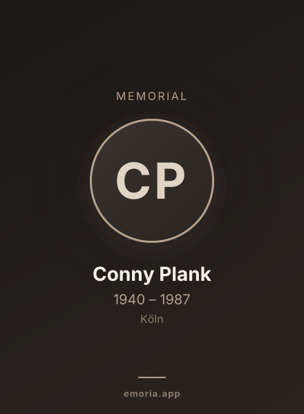 Memorial portrait of Conny Plank