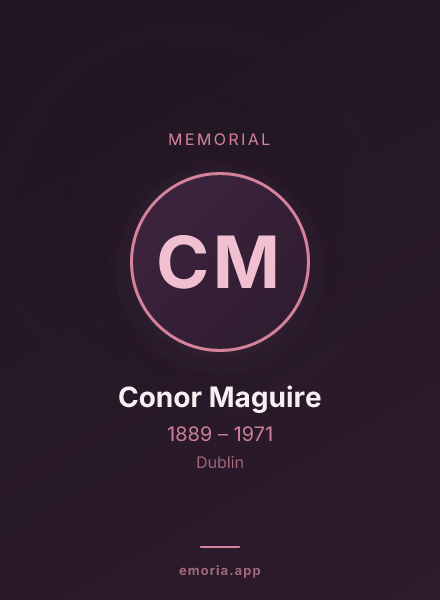 Memorial portrait of Conor Maguire