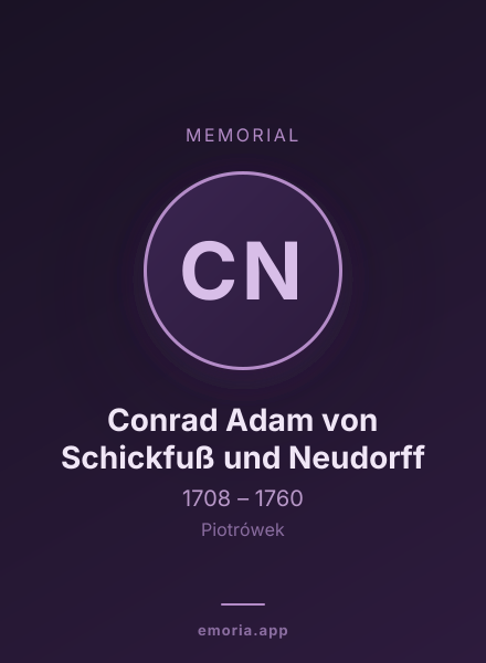 Memorial portrait of Conrad Adam von Schickfuß und Neudorff