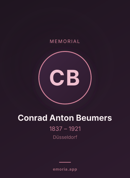 Memorial portrait of Conrad Anton Beumers