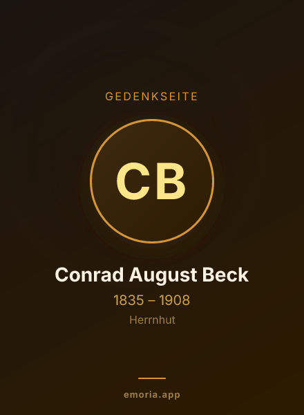 Gedenkportrait von Conrad August Beck