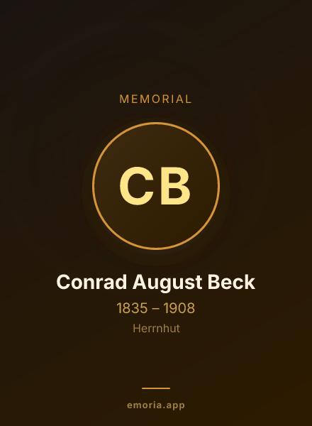 Memorial portrait of Conrad August Beck