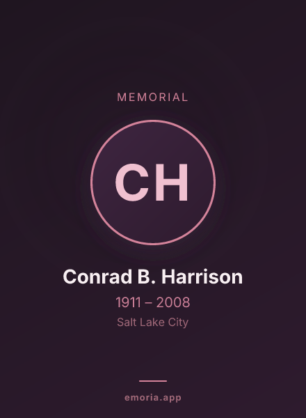 Memorial portrait of Conrad B. Harrison