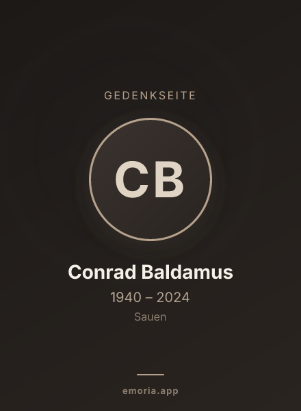 Gedenkportrait von Conrad Baldamus