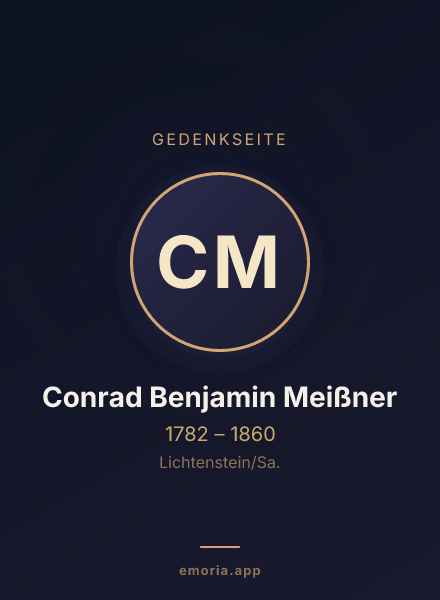 Gedenkportrait von Conrad Benjamin Meißner