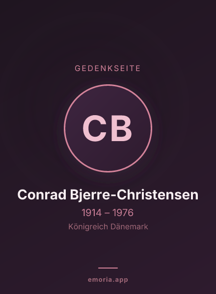 Gedenkportrait von Conrad Bjerre-Christensen