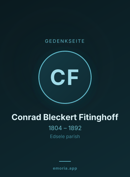 Gedenkportrait von Conrad Bleckert Fitinghoff