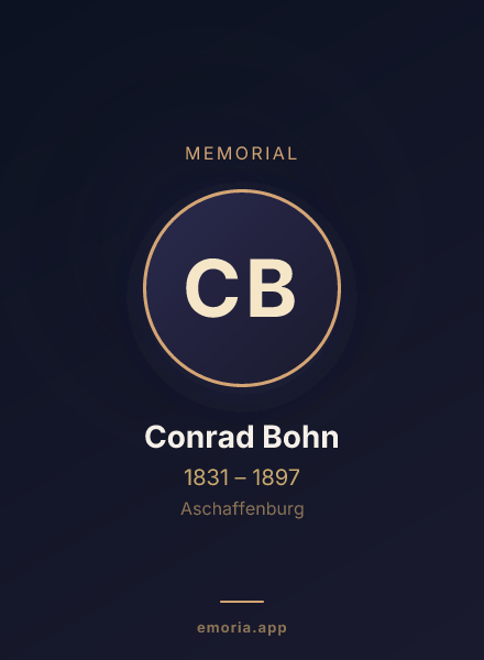 Memorial portrait of Conrad Bohn