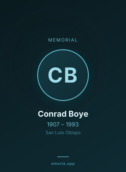 Memorial portrait of Conrad Boye