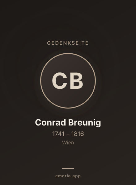 Gedenkportrait von Conrad Breunig