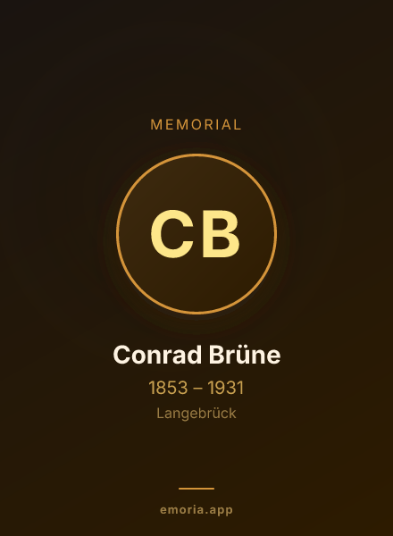 Memorial portrait of Conrad Brüne
